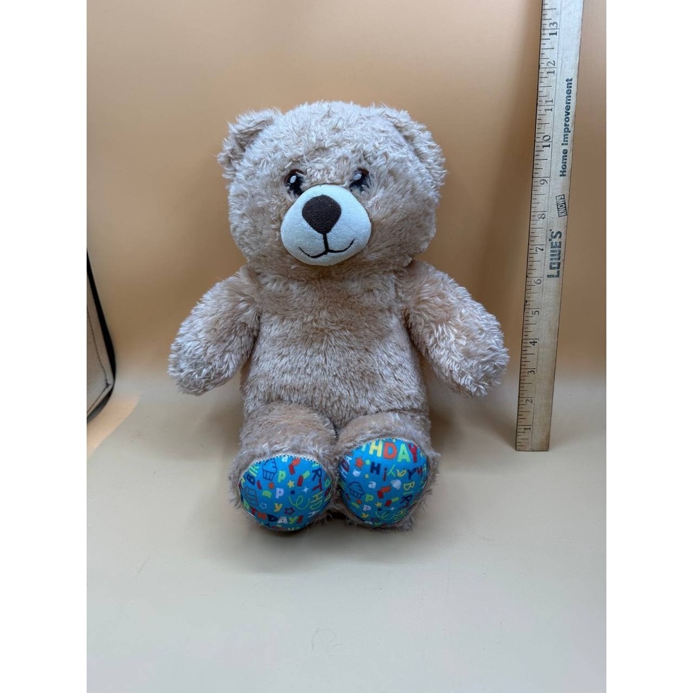 BABW Build A Bear Workshop Birthday Bear Cute Cuddly Soft 15" Confetti Paws